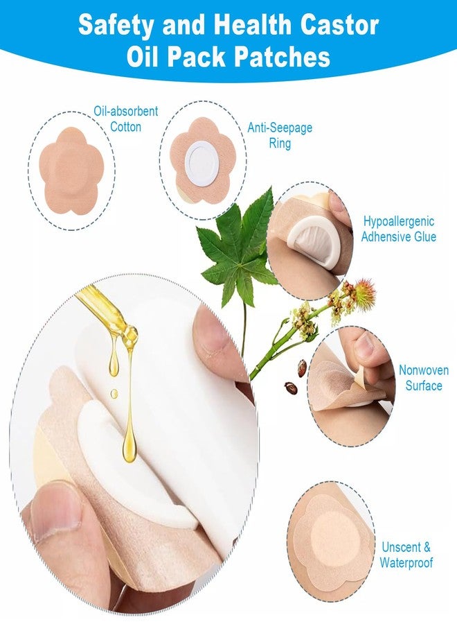 Jconly 50PCS Castor Oil Patches, FDA/MDR Certified Carrier Patches for Castor Oil | Medical-Grade Self-Adhesive Pads | Belly Button Patch for Caster Oil, Portable Breathable Anti Leakage Anti-Slip No Wash - Image 4